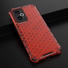 Coque Rebord Contour Silicone et Vitre Transparente Housse Etui 360 Degres AM1 pour Realme GT Neo2 5G Rouge