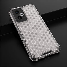 Coque Rebord Contour Silicone et Vitre Transparente Housse Etui 360 Degres AM1 pour Realme GT2 5G Blanc