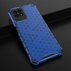 Coque Rebord Contour Silicone et Vitre Transparente Housse Etui 360 Degres AM1 pour Realme Narzo 50 4G Bleu