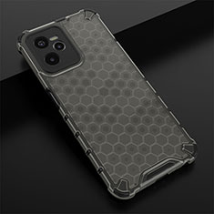 Coque Rebord Contour Silicone et Vitre Transparente Housse Etui 360 Degres AM1 pour Realme Narzo 50A Prime Noir