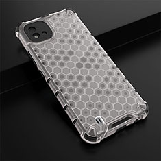 Coque Rebord Contour Silicone et Vitre Transparente Housse Etui 360 Degres AM1 pour Realme Narzo 50i Blanc