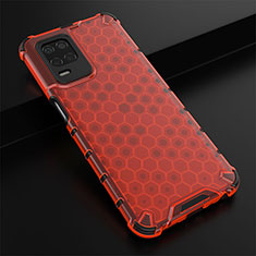 Coque Rebord Contour Silicone et Vitre Transparente Housse Etui 360 Degres AM1 pour Realme Q3i 5G Rouge