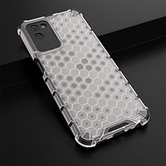 Coque Rebord Contour Silicone et Vitre Transparente Housse Etui 360 Degres AM1 pour Realme V11 5G Blanc