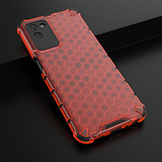 Coque Rebord Contour Silicone et Vitre Transparente Housse Etui 360 Degres AM1 pour Realme V11s 5G Rouge