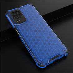 Coque Rebord Contour Silicone et Vitre Transparente Housse Etui 360 Degres AM1 pour Realme V13 5G Bleu