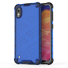 Coque Rebord Contour Silicone et Vitre Transparente Housse Etui 360 Degres AM1 pour Samsung Galaxy A10 Bleu