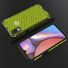 Coque Rebord Contour Silicone et Vitre Transparente Housse Etui 360 Degres AM1 pour Samsung Galaxy A10s Vert