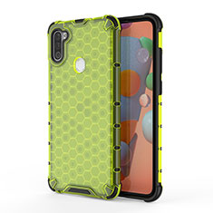 Coque Rebord Contour Silicone et Vitre Transparente Housse Etui 360 Degres AM1 pour Samsung Galaxy A11 Vert