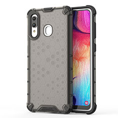 Coque Rebord Contour Silicone et Vitre Transparente Housse Etui 360 Degres AM1 pour Samsung Galaxy A30 Noir