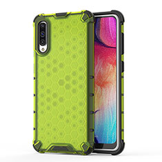 Coque Rebord Contour Silicone et Vitre Transparente Housse Etui 360 Degres AM1 pour Samsung Galaxy A50 Vert