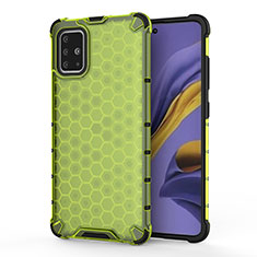 Coque Rebord Contour Silicone et Vitre Transparente Housse Etui 360 Degres AM1 pour Samsung Galaxy A51 5G Vert