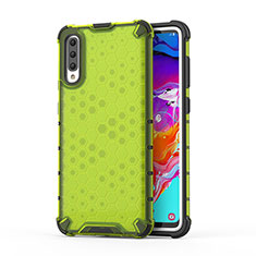 Coque Rebord Contour Silicone et Vitre Transparente Housse Etui 360 Degres AM1 pour Samsung Galaxy A70 Vert