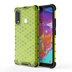 Coque Rebord Contour Silicone et Vitre Transparente Housse Etui 360 Degres AM1 pour Samsung Galaxy A70E Vert