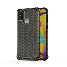 Coque Rebord Contour Silicone et Vitre Transparente Housse Etui 360 Degres AM1 pour Samsung Galaxy M30s Noir