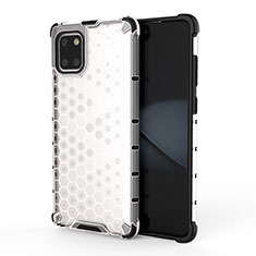 Coque Rebord Contour Silicone et Vitre Transparente Housse Etui 360 Degres AM1 pour Samsung Galaxy M60s Blanc