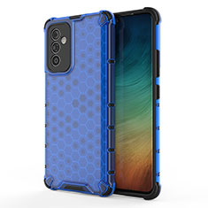 Coque Rebord Contour Silicone et Vitre Transparente Housse Etui 360 Degres AM1 pour Samsung Galaxy Quantum4 5G Bleu