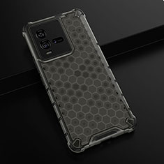 Coque Rebord Contour Silicone et Vitre Transparente Housse Etui 360 Degres AM1 pour Vivo iQOO 10 5G Noir