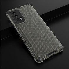 Coque Rebord Contour Silicone et Vitre Transparente Housse Etui 360 Degres AM1 pour Vivo iQOO 7 India 5G Noir