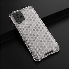 Coque Rebord Contour Silicone et Vitre Transparente Housse Etui 360 Degres AM1 pour Vivo iQOO 7 Legend 5G Blanc