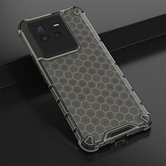 Coque Rebord Contour Silicone et Vitre Transparente Housse Etui 360 Degres AM1 pour Vivo iQOO Neo6 5G Noir