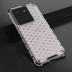 Coque Rebord Contour Silicone et Vitre Transparente Housse Etui 360 Degres AM1 pour Vivo iQOO Neo6 SE 5G Blanc