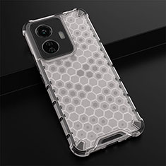 Coque Rebord Contour Silicone et Vitre Transparente Housse Etui 360 Degres AM1 pour Vivo T1 4G Blanc