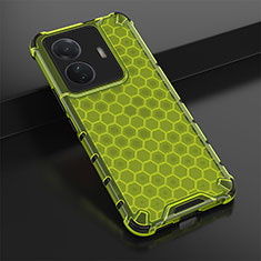 Coque Rebord Contour Silicone et Vitre Transparente Housse Etui 360 Degres AM1 pour Vivo T1 Pro 5G Vert