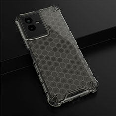 Coque Rebord Contour Silicone et Vitre Transparente Housse Etui 360 Degres AM1 pour Vivo T2x 5G Noir