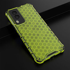 Coque Rebord Contour Silicone et Vitre Transparente Housse Etui 360 Degres AM1 pour Vivo V21e 5G Vert