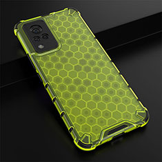 Coque Rebord Contour Silicone et Vitre Transparente Housse Etui 360 Degres AM1 pour Vivo V21s 5G Vert