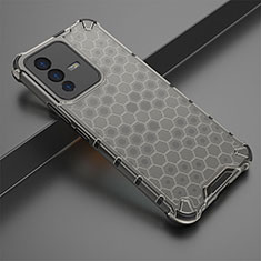 Coque Rebord Contour Silicone et Vitre Transparente Housse Etui 360 Degres AM1 pour Vivo V23 5G Noir