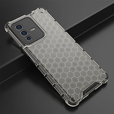 Coque Rebord Contour Silicone et Vitre Transparente Housse Etui 360 Degres AM1 pour Vivo V23 Pro 5G Noir