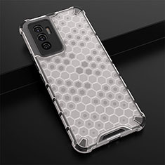 Coque Rebord Contour Silicone et Vitre Transparente Housse Etui 360 Degres AM1 pour Vivo V23e 5G Blanc