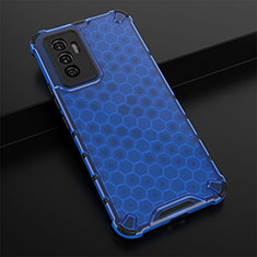 Coque Rebord Contour Silicone et Vitre Transparente Housse Etui 360 Degres AM1 pour Vivo V23e Bleu