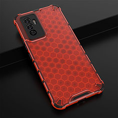 Coque Rebord Contour Silicone et Vitre Transparente Housse Etui 360 Degres AM1 pour Vivo V23e Rouge