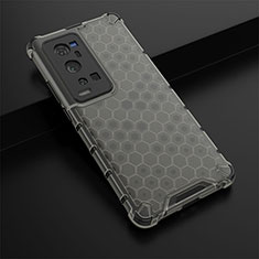 Coque Rebord Contour Silicone et Vitre Transparente Housse Etui 360 Degres AM1 pour Vivo X60 Pro+ Plus 5G Noir