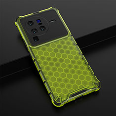 Coque Rebord Contour Silicone et Vitre Transparente Housse Etui 360 Degres AM1 pour Vivo X80 Pro 5G Vert