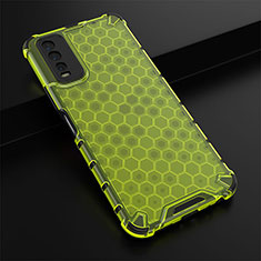 Coque Rebord Contour Silicone et Vitre Transparente Housse Etui 360 Degres AM1 pour Vivo Y12A Vert