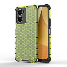 Coque Rebord Contour Silicone et Vitre Transparente Housse Etui 360 Degres AM1 pour Vivo Y16 Vert