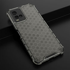 Coque Rebord Contour Silicone et Vitre Transparente Housse Etui 360 Degres AM1 pour Vivo Y21 Noir