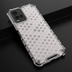 Coque Rebord Contour Silicone et Vitre Transparente Housse Etui 360 Degres AM1 pour Vivo Y21t Blanc