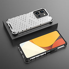 Coque Rebord Contour Silicone et Vitre Transparente Housse Etui 360 Degres AM1 pour Vivo Y35 4G Blanc