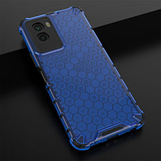 Coque Rebord Contour Silicone et Vitre Transparente Housse Etui 360 Degres AM1 pour Vivo Y55s (2021) Bleu