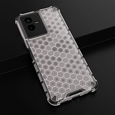 Coque Rebord Contour Silicone et Vitre Transparente Housse Etui 360 Degres AM1 pour Vivo Y73t Blanc