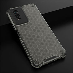 Coque Rebord Contour Silicone et Vitre Transparente Housse Etui 360 Degres AM1 pour Vivo Y74s 5G Noir