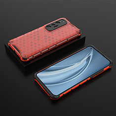 Coque Rebord Contour Silicone et Vitre Transparente Housse Etui 360 Degres AM1 pour Xiaomi Mi 10S 5G Rouge