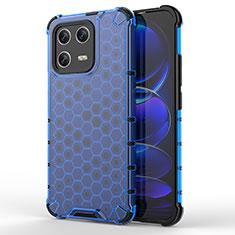 Coque Rebord Contour Silicone et Vitre Transparente Housse Etui 360 Degres AM1 pour Xiaomi Mi 13 5G Bleu