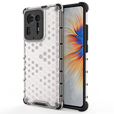 Coque Rebord Contour Silicone et Vitre Transparente Housse Etui 360 Degres AM1 pour Xiaomi Mi Mix 4 5G Blanc