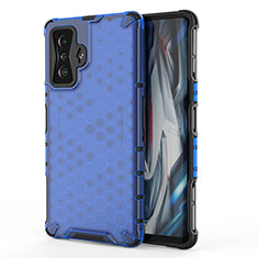 Coque Rebord Contour Silicone et Vitre Transparente Housse Etui 360 Degres AM1 pour Xiaomi Poco F4 GT 5G Bleu