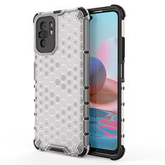 Coque Rebord Contour Silicone et Vitre Transparente Housse Etui 360 Degres AM1 pour Xiaomi Poco M5S Blanc